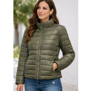NWT GAP ColdControl Olive Green Puffer Jacket Size XS